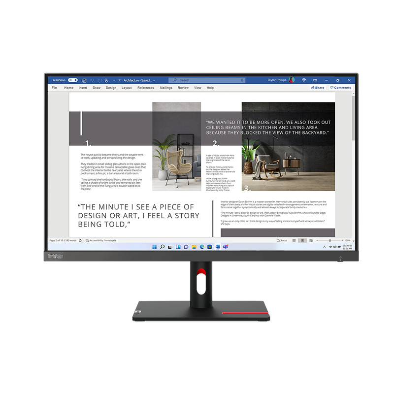 Monitor Lenovo ThinkVision S271-30 27" 1920x1080p (FHD) 100Hz IPS