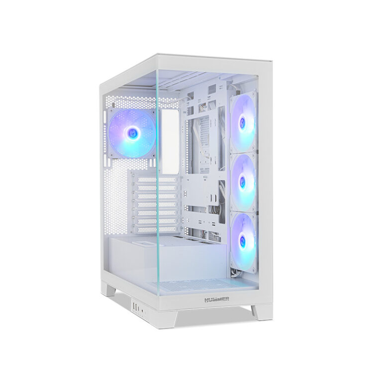 Caixa ATX NOX Hummer Glock Frameless White