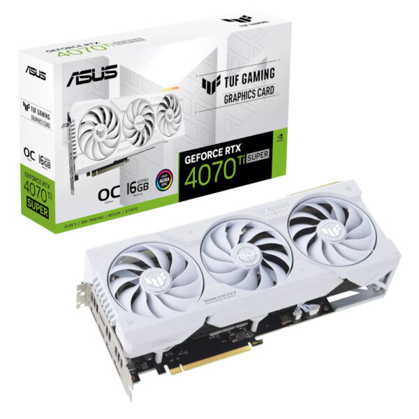 Placa Gráfica ASUS TUF Gaming NVIDIA GeForce RTX 4070TI OC 12GB GDDR6X White