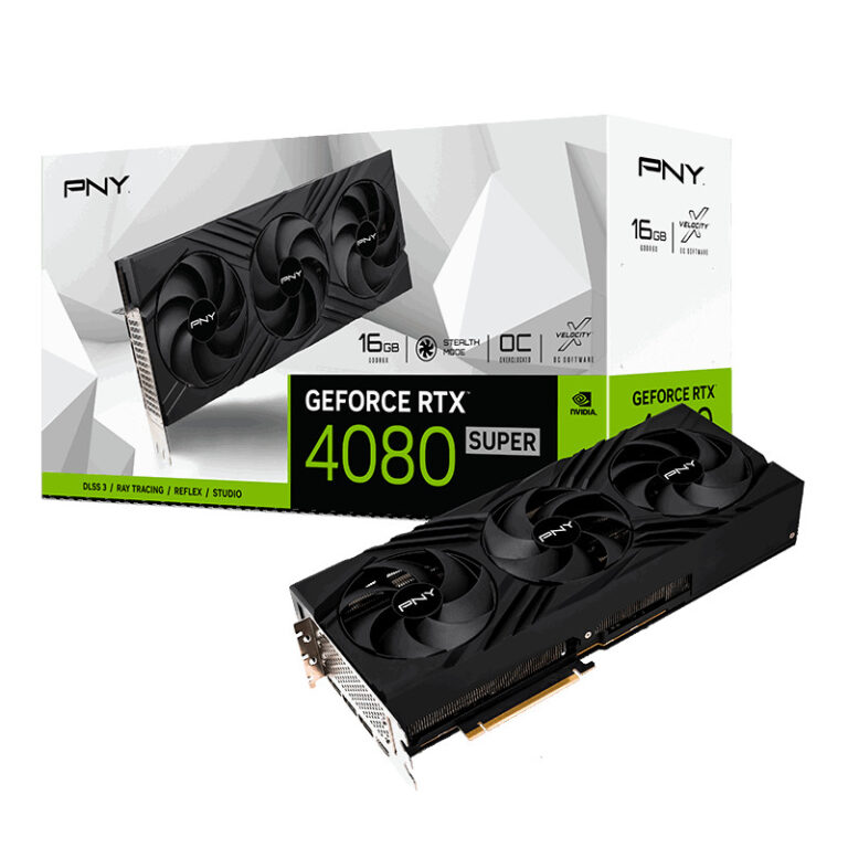 PNY GeForce RTX™ 4080 SUPER 16GB VERTO™ Overclocked Triple Fan DLSS 3