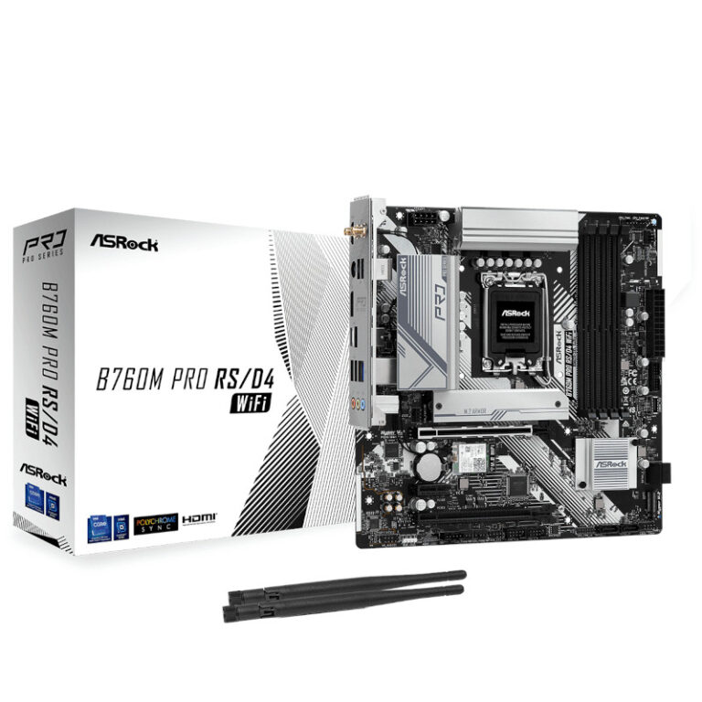 Motherboard ASRock B760M PRO RS Wi-Fi DDR4 Micro-ATX LGA1700