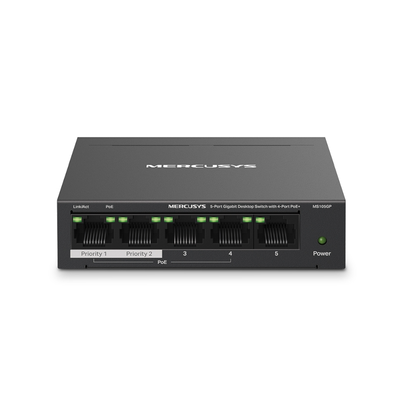 Switch Mercusys MS105GP 5 Portas 10/100/1000Mbps
