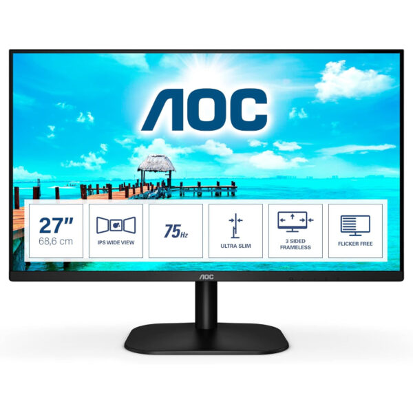 Monitor AOC 27B2H 27" 1920x1080p (FHD) 75Hz IPS