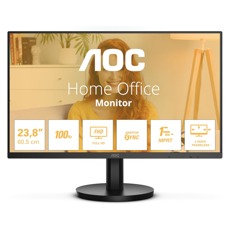 Monitor AOC 24B3HMA 24" 1920x1080p (FHD) 100Hz IPS
