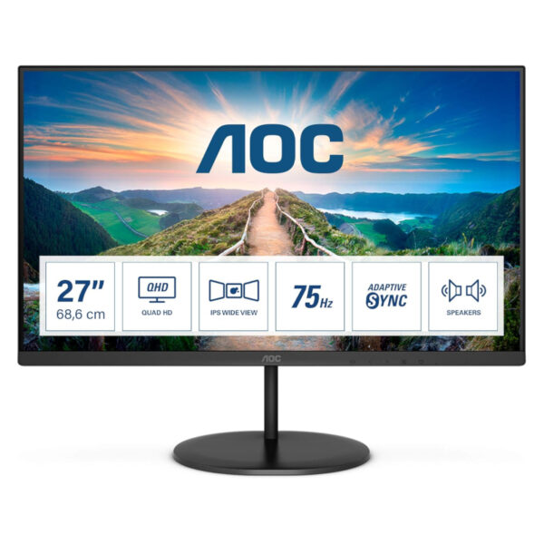Monitor AOC Q27V4EA 27" 2560x1440p (QHD) 75Hz IPS