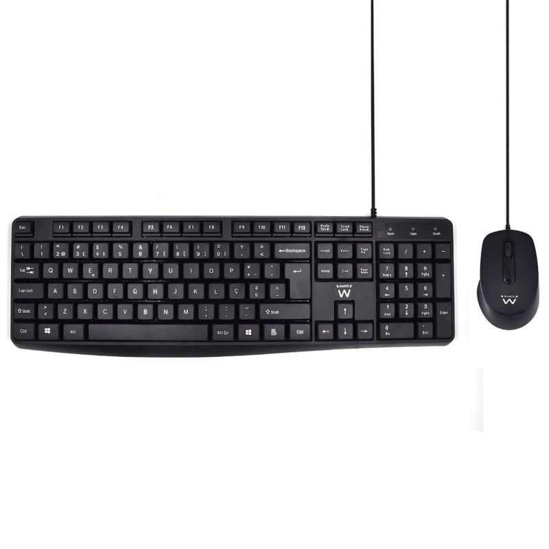 Conjunto de Teclado e Rato Ewent 3007 Silent