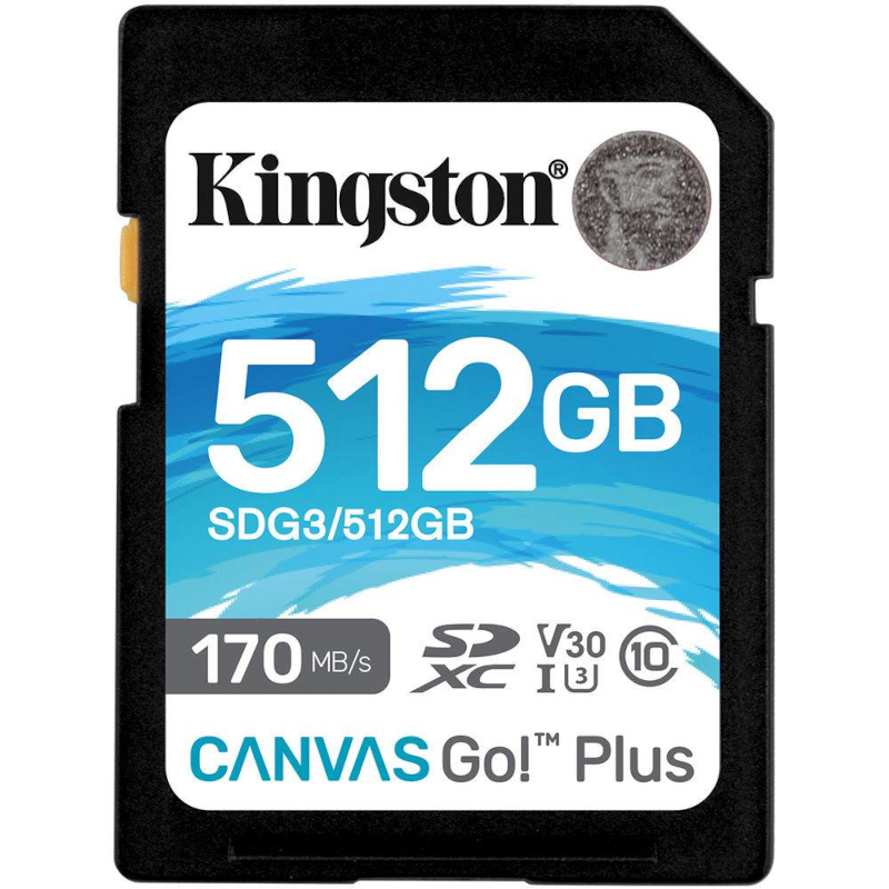 Cartão Memória Kingston Canvas Go Plus SDXC 512GB