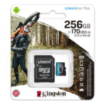 Cartão Memória Kingston Canvas Go Plus Micro SDXC 256GB + Adaptador