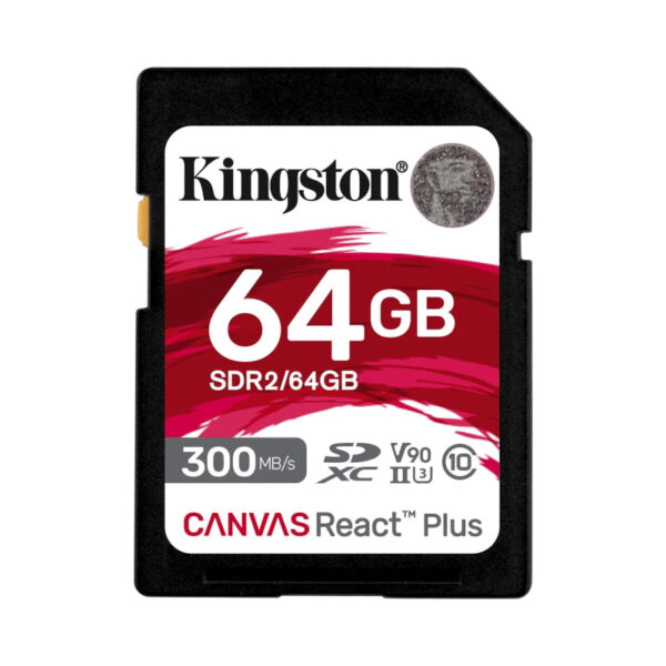 Cartão Memória Kingston Canvas React Plus SDXC 64GB