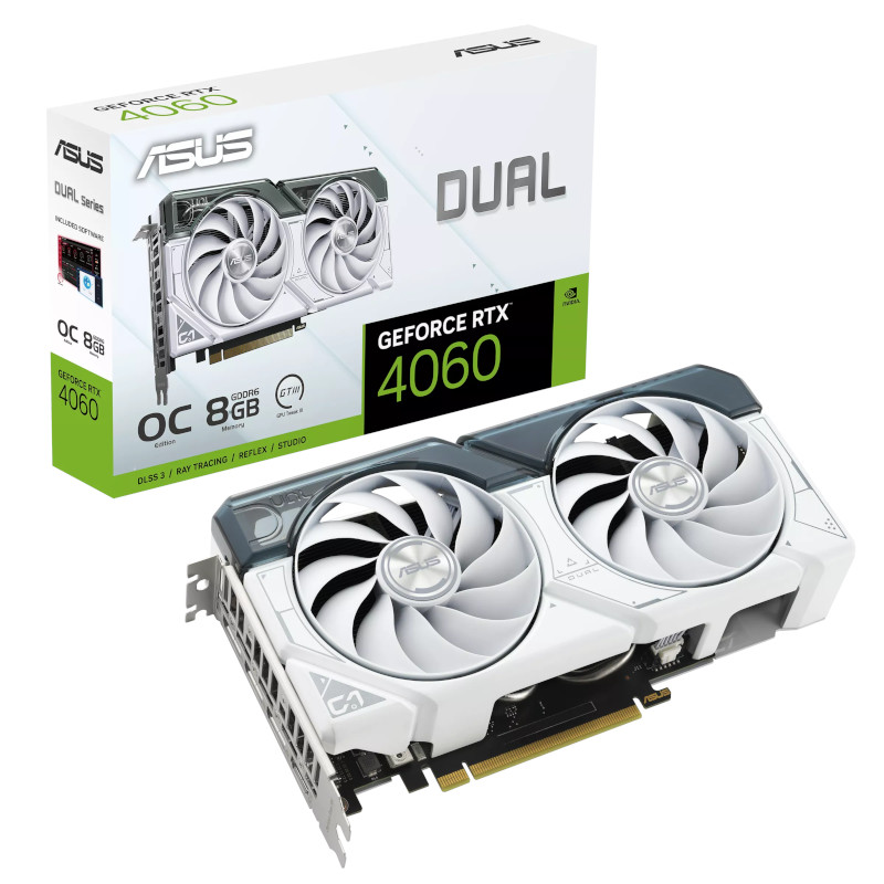 Placa Gráfica ASUS NVIDIA GeForce RTX 4060 8GB GDDR6 White