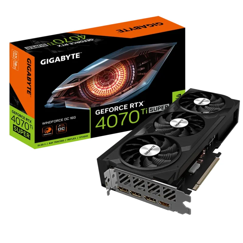 Placa Gráfica Gigabyte NVIDIA GeForce RTX 4070 TI Super Windforce OC 16GB GDDR6X