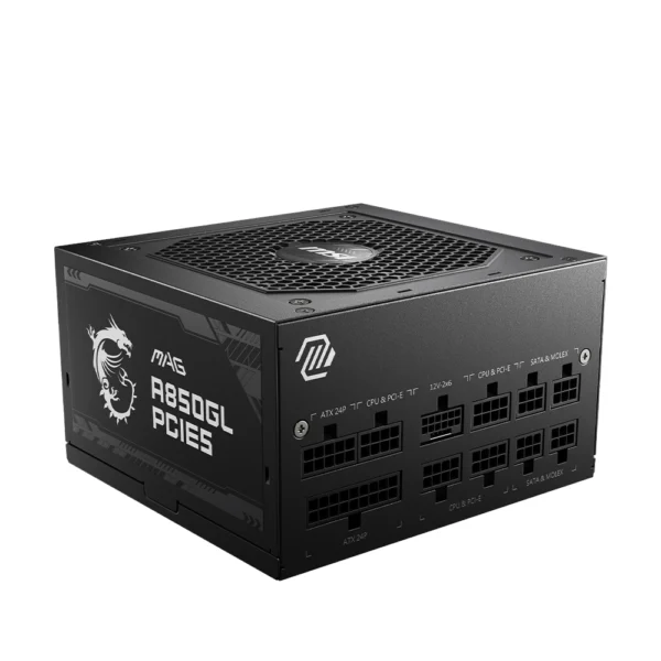 Fonte de Alimentação MSI MAG A850GL PCIE5 80 Plus Gold 850W