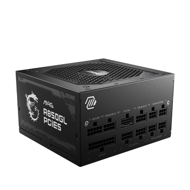 Fonte de Alimentação MSI MAG A850GL PCIE5 80 Plus Gold 850W