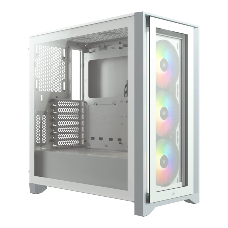 Caixa E-ATX Corsair iCUE 4000X RGB Vidro Temperado Branco