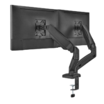 Suporte de Monitor Duplo Aisens Pro Braço Giratório de Contrapeso até 27" VESA 100x100 até 9kg