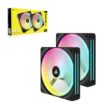 Ventoinha Corsair iCue Link QX140 RGB Preto 2x140mm