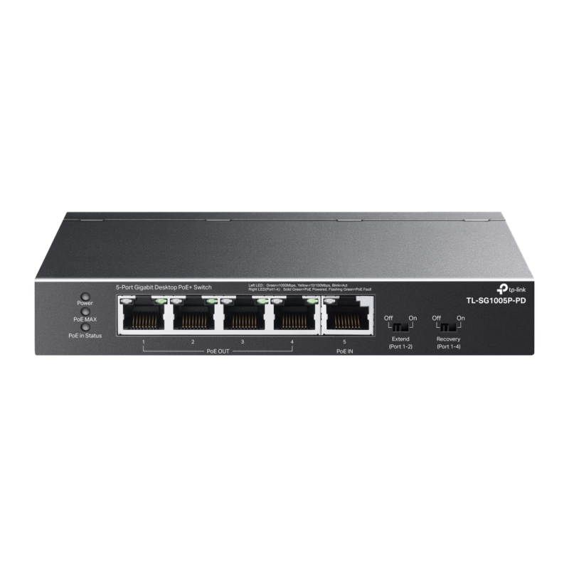 Switch TP-Link TL-SG1005P-PD 5 Portas 10/100/1000Mbps