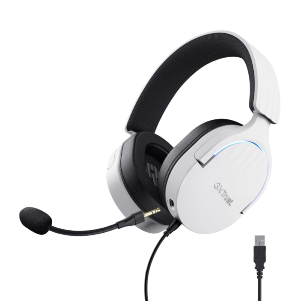 Headset Trust GXT 490 Fayzo 7.1 Gaming Branco