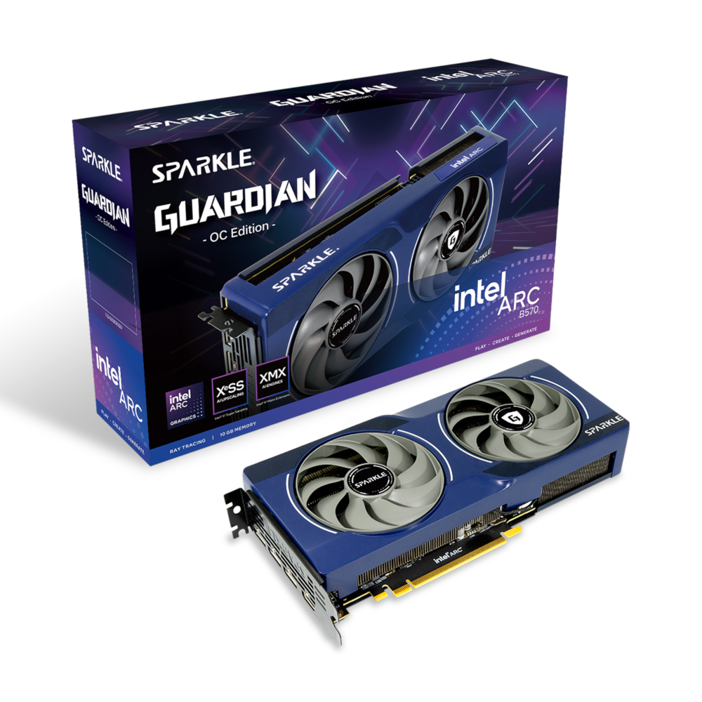 Placa Gráfica Sparkle Intel Arc B570 Guardian OC 10GB GDDR6